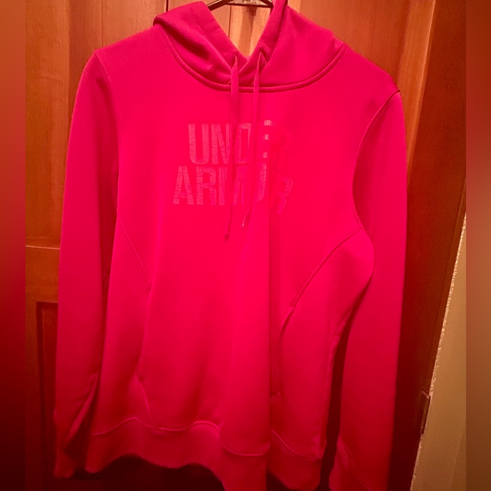 Under armour pink and hot orange hoodie Sz.L